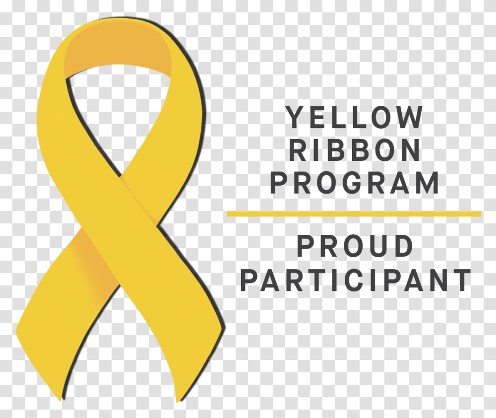Download Yellow Ribbon Logo Yellow Ribbon Image With Graphics, Alphabet, Text, Word, Symbol Transparent Png