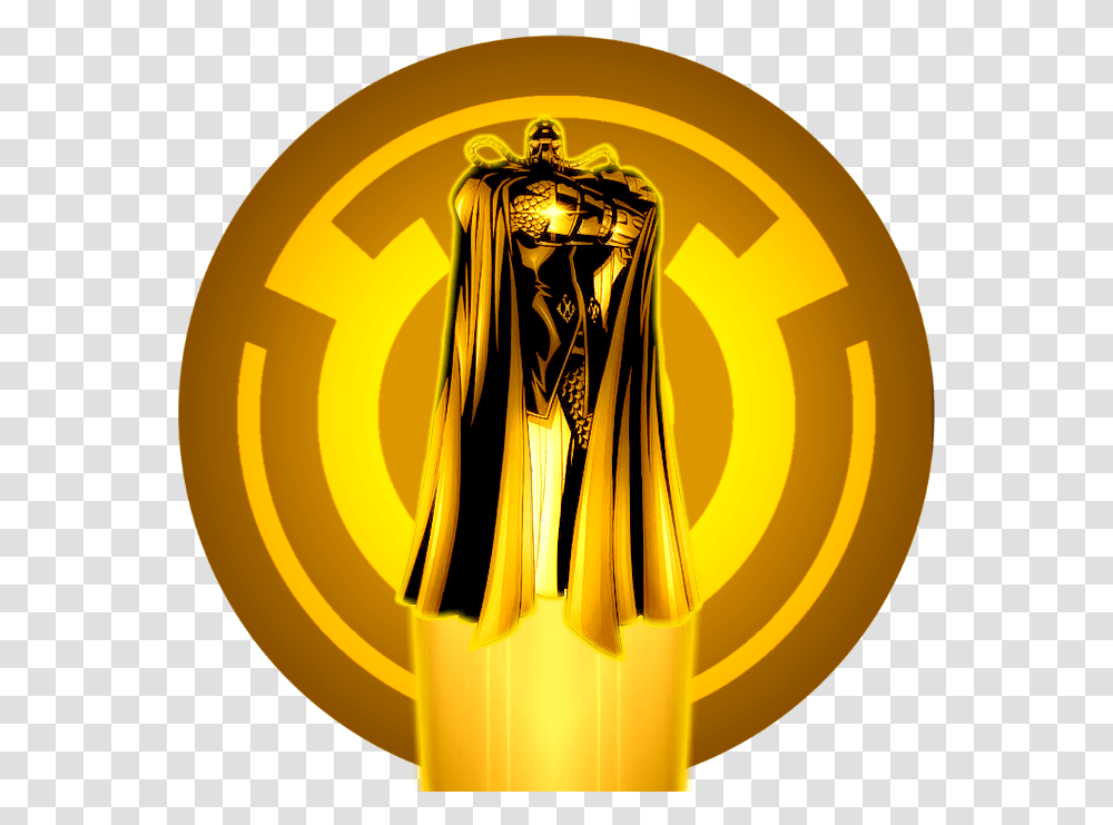 Download Yellowlantern Logo Hd Uokplrs Symbol Gold Lantern Dc, Trophy, Bottle, Gold Medal, Emblem Transparent Png