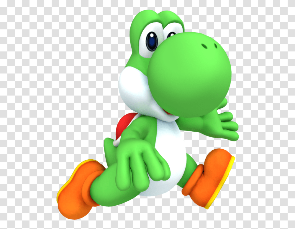 Download Yoshi Clipart Run Super Crown Nintendo Full Yoshi, Toy, Super Mario, Animal, Amphibian Transparent Png