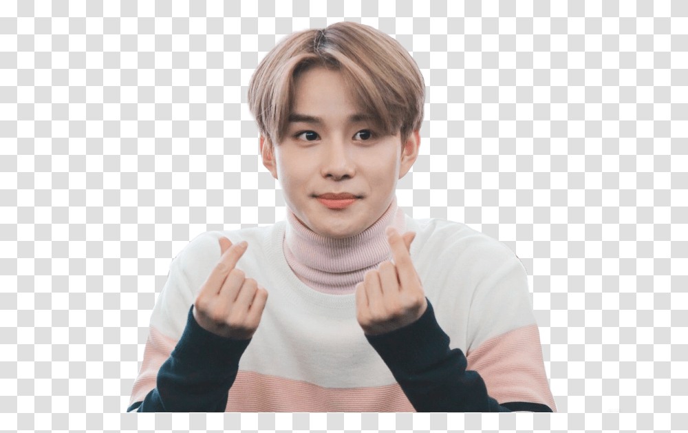 Download Young Jungwoo With His Kind Heart Carries A Nct Jungwoo Sticker, Finger, Person, Human, Sleeve Transparent Png