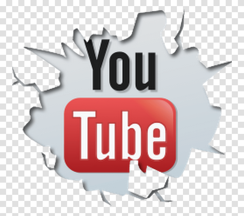 Download Youtube Broken Logo Image With No Youtube Cool Logo, Label, Text, Symbol, Poster Transparent Png