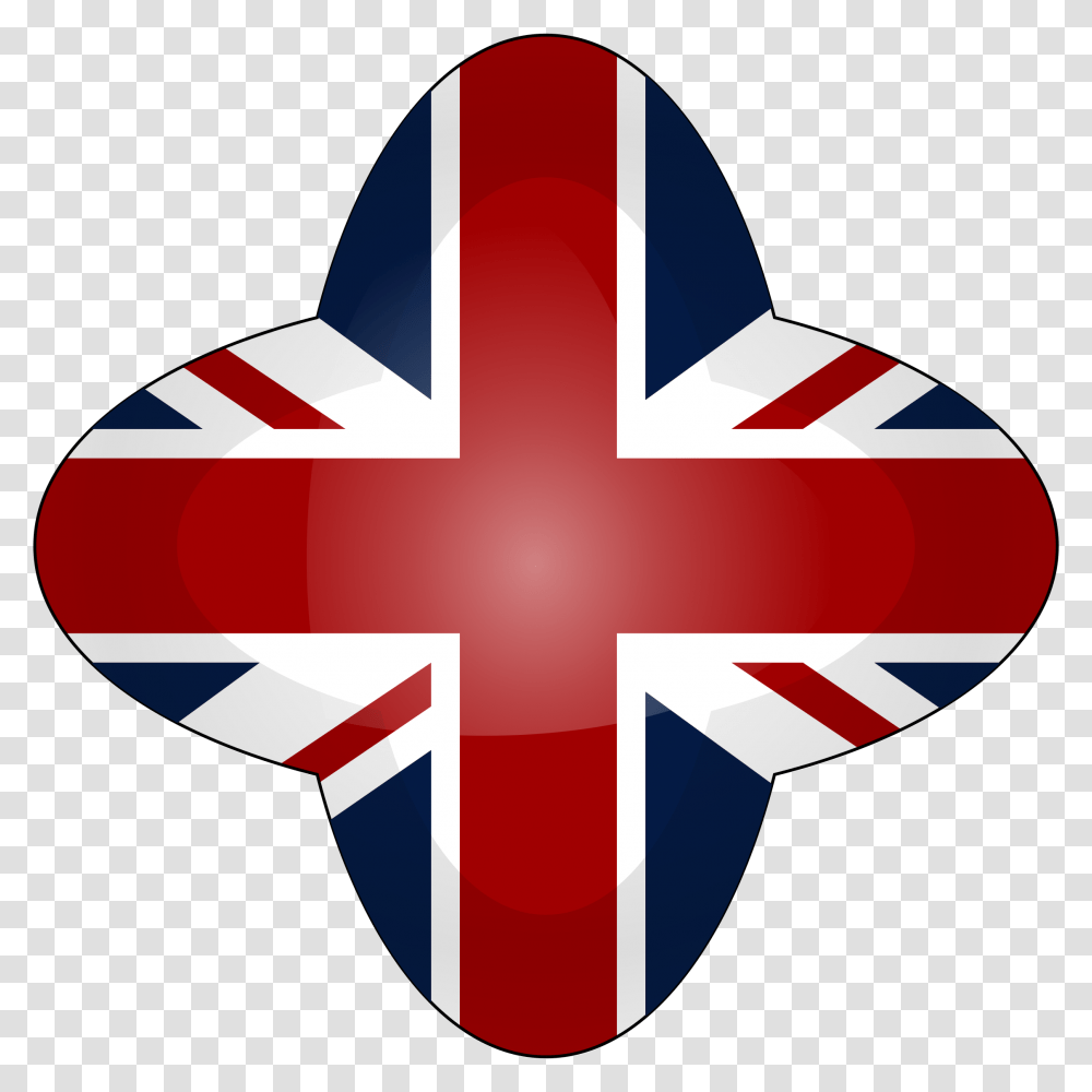 Download Youtube Play Button London Flag Hd Full Size United Kingdom Flag Small, Logo, Symbol, Trademark, First Aid Transparent Png