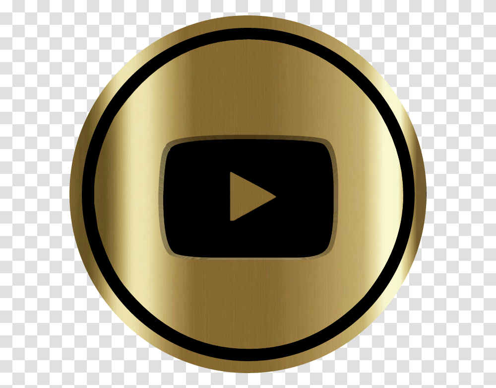 Download Youtube Redessociais Mdiassociais Logo No Chuck E Cheese, Symbol, Trademark, Emblem, Gold Transparent Png