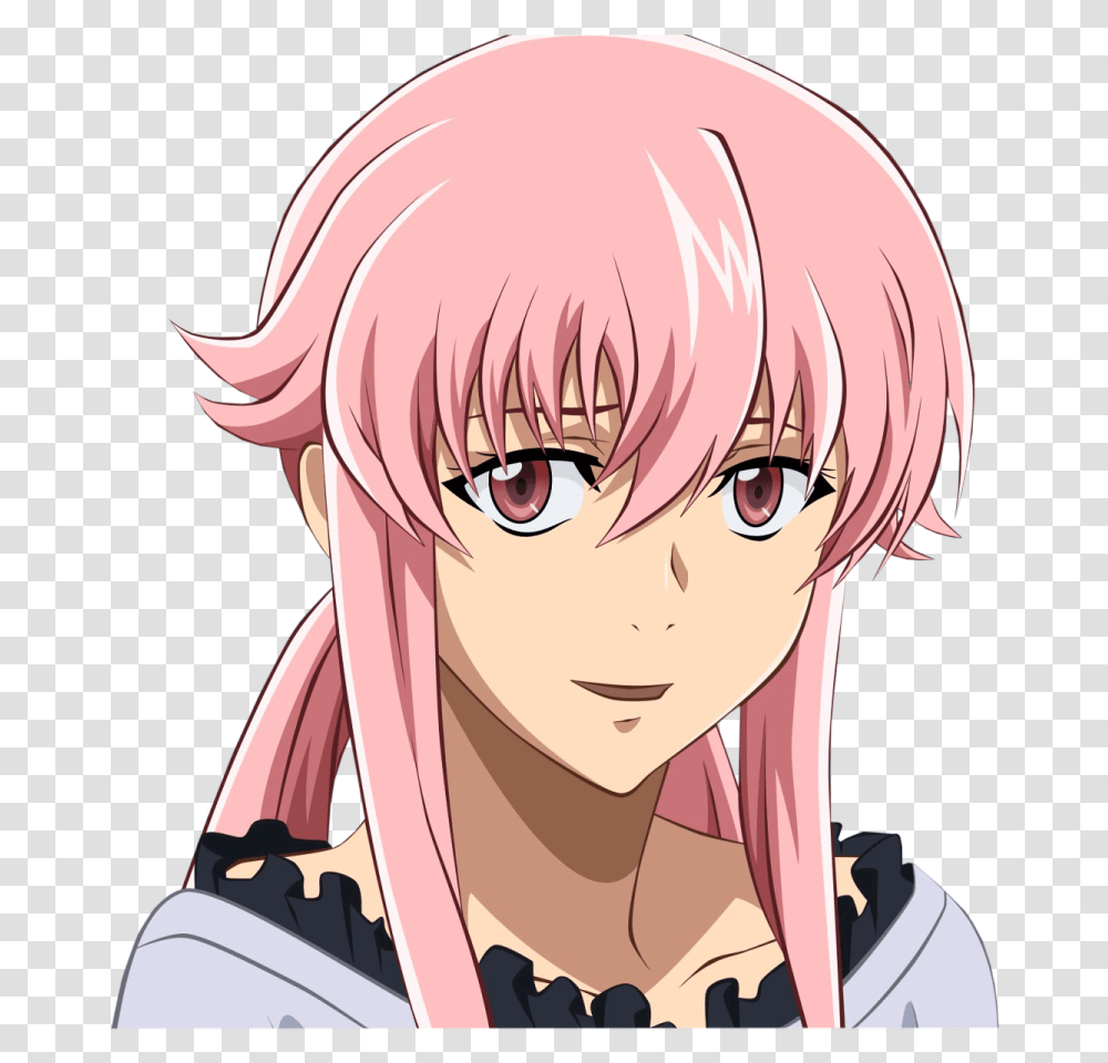 Download Yuno Gasai Anime Characters With Pigtails, Manga, Comics, Book, Person Transparent Png