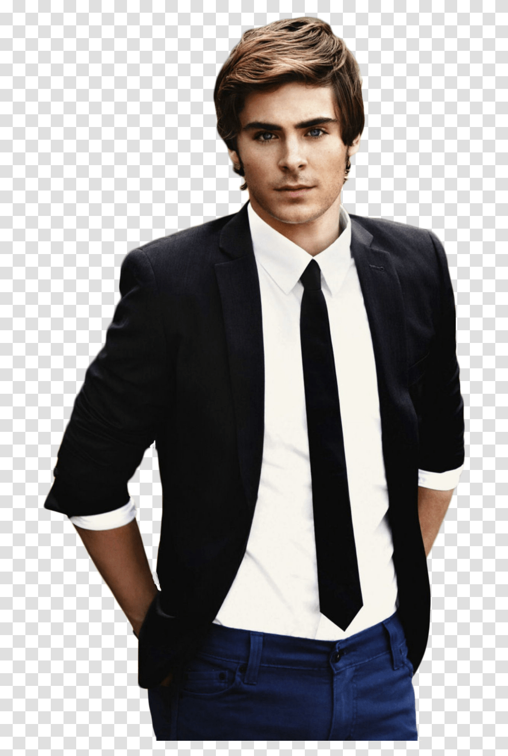 Download Zac Efron Pose Like A Model Boy Full Size Zac Efron Model, Tie, Accessories, Clothing, Apparel Transparent Png