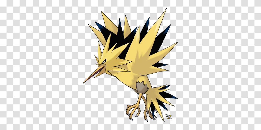 Download Zapdos Known As The Electric Pokemon Legendary Birds Electric, Eagle, Animal, Outdoors Transparent Png