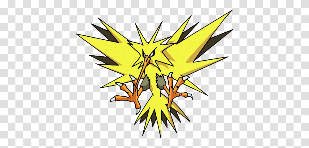 Download Zapdos Pokemon Legendary Birds Names, Symbol, Star Symbol, Hand, Emblem Transparent Png