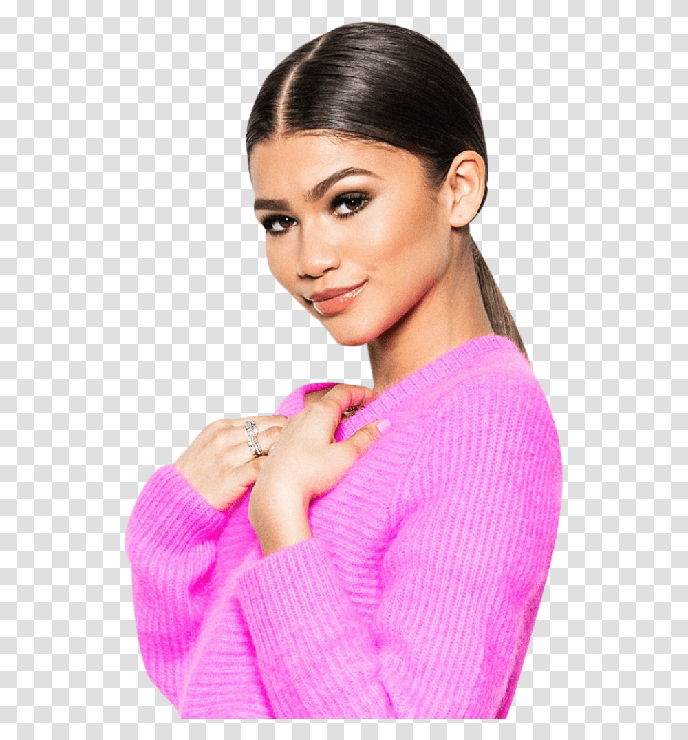 Download Zendaya With A Blank Background, Person, Human, Hair, Clothing Transparent Png