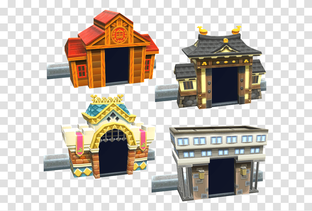 Download Zip Archive Animal Crossing Train Model, Toy, Building, Architecture, Housing Transparent Png