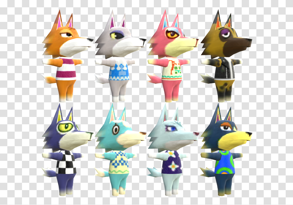 Download Zip Archive Animal Crossing Wolf Model, Toy, Poster Transparent Png