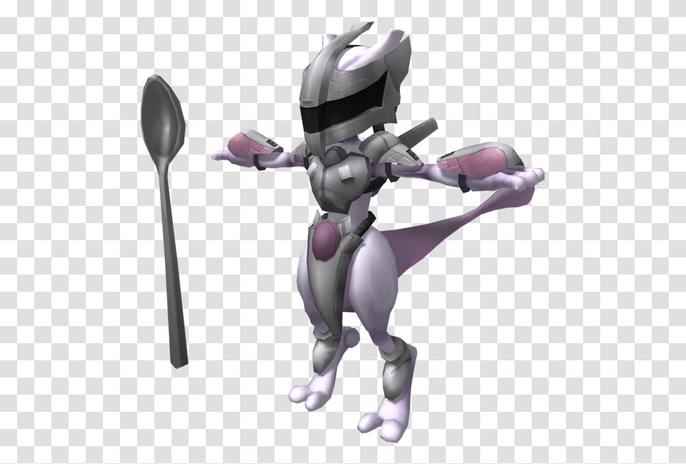 Download Zip Archive Armored Mewtwo Smash Bros, Toy, Spoon, Cutlery, Robot Transparent Png