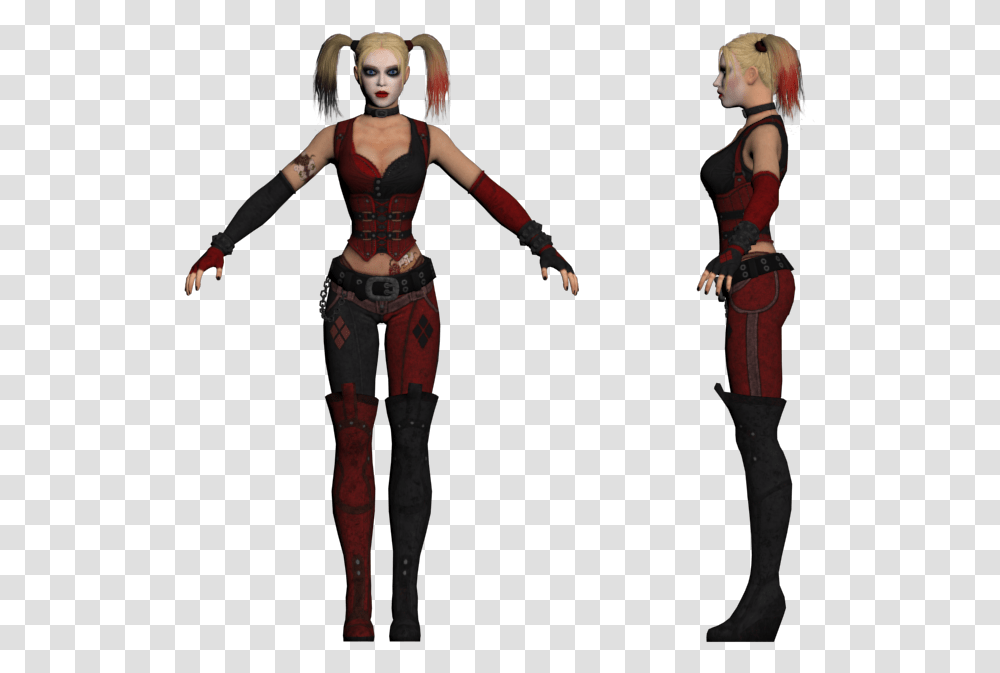 Download Zip Archive Batman Arkham City Harley Quinn Model, Person, Human, Toy, Doll Transparent Png