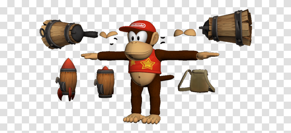 Download Zip Archive Donkey Kong Country Tropical Freeze Diddy Kong, Toy, Figurine Transparent Png