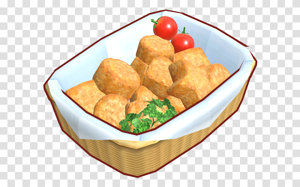 Download Zip Archive Fast Food, Bread, Fried Chicken, Nuggets, Cornbread Transparent Png