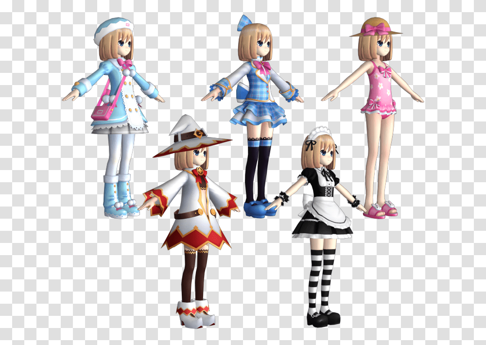 Download Zip Archive Hyperdimension Neptunia Ram Model, Doll, Toy, Person, Human Transparent Png