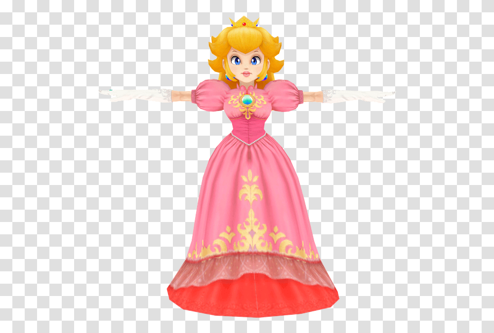 Download Zip Archive Princess Peach Melee Model, Doll, Toy, Costume Transparent Png
