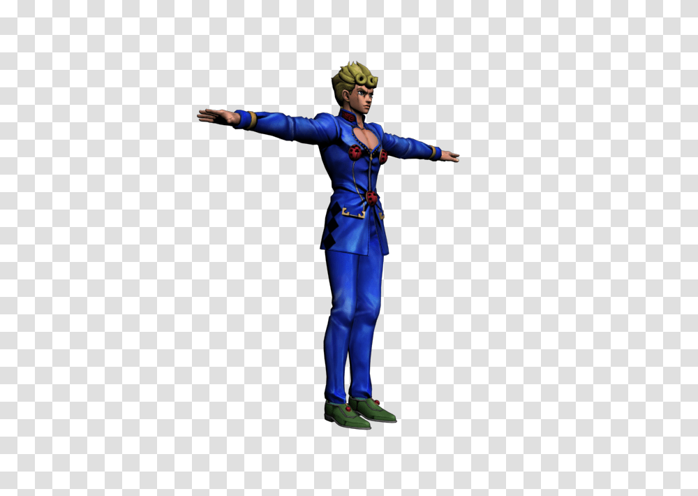 Download Zip Archive Requiem Giorno And Gold Experience Pose, Person, Costume, Statue, Sculpture Transparent Png