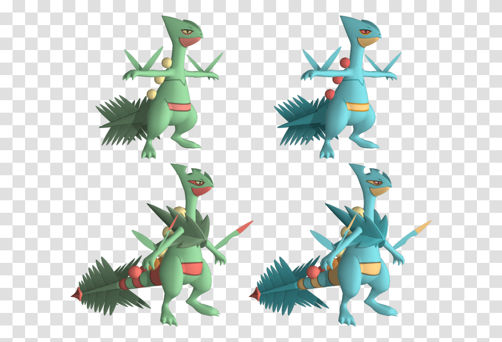 Download Zip Archive Shiny Mega Sceptile, Animal, Bird, Toy Transparent Png