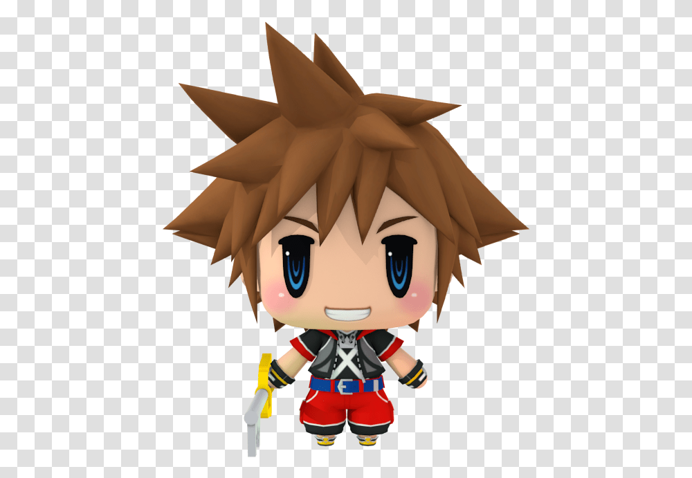 Download Zip Archive Sora World Of Final Fantasy, Toy, Doll, Figurine Transparent Png