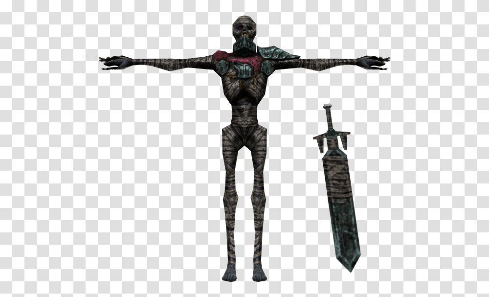 Download Zip Archive Statue, Person, Human, Alien, Cross Transparent Png