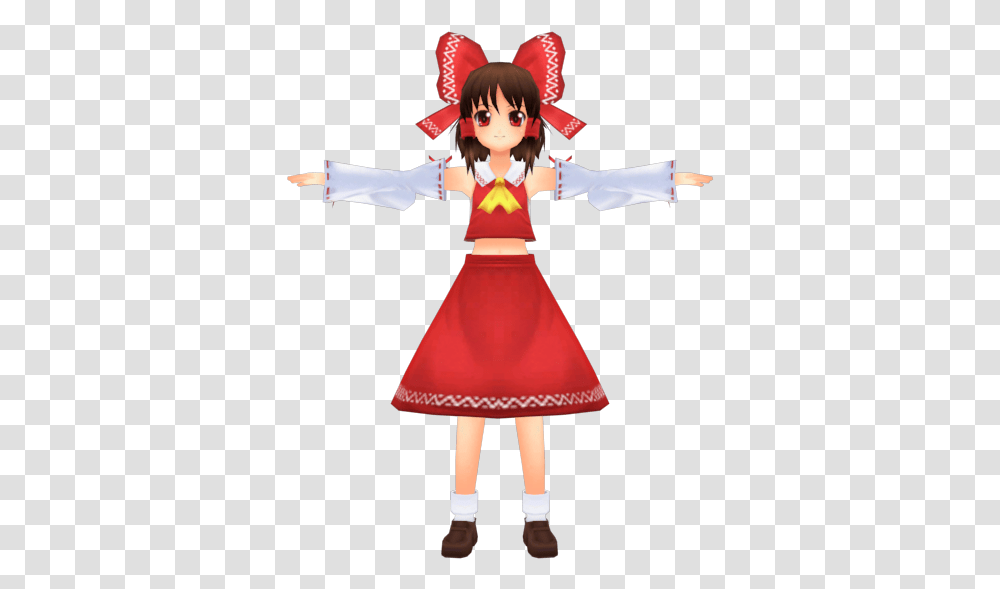 Download Zip Archive Touhou Sky Arena Reimu, Costume, Person, Dress Transparent Png