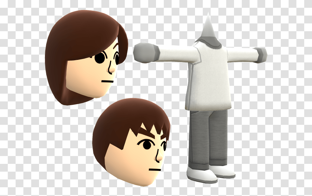 Download Zip Archive Wii Mii Male And Female, Apparel, Head, Toy Transparent Png