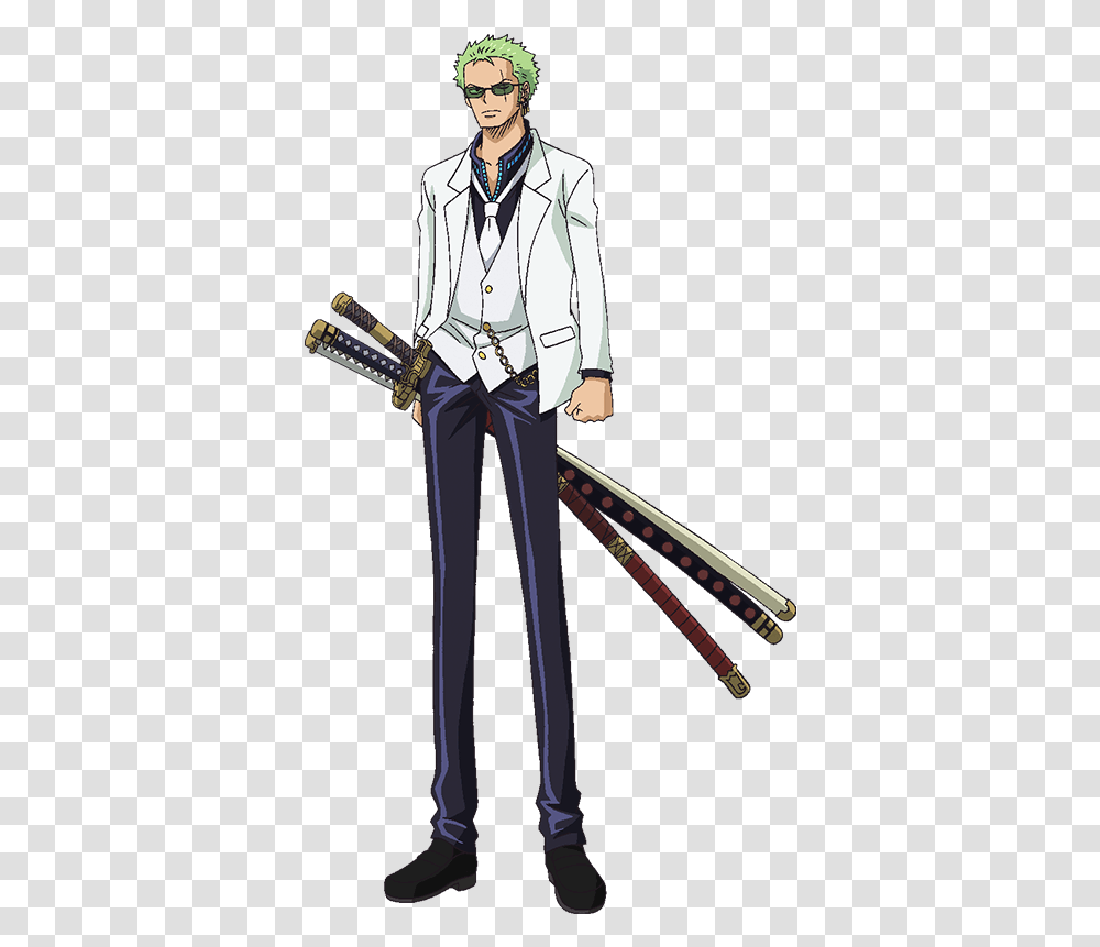 Download Zoro Film Gold White Casino Outfit One Piece Film Roronoa Zoro Film Gold, Person, Sunglasses, Performer, Clothing Transparent Png