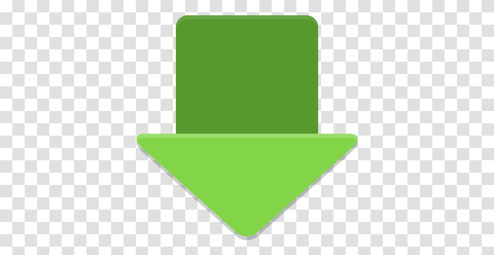Downloader Arrow Icon Papirus Apps Iconset Downloader, Triangle, Green Transparent Png