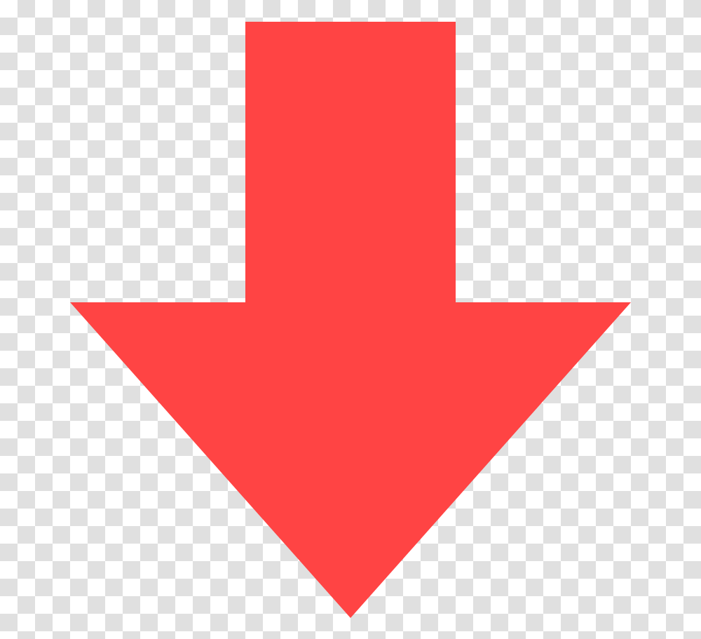Downvote Red Arrow Down, Star Symbol, Triangle Transparent Png