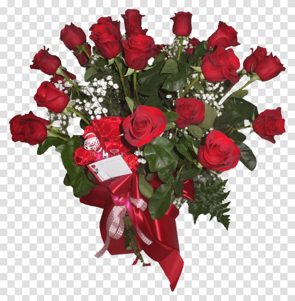 Dozen Red Roses In A Vase Garden Roses, Plant, Flower, Blossom, Flower Bouquet Transparent Png