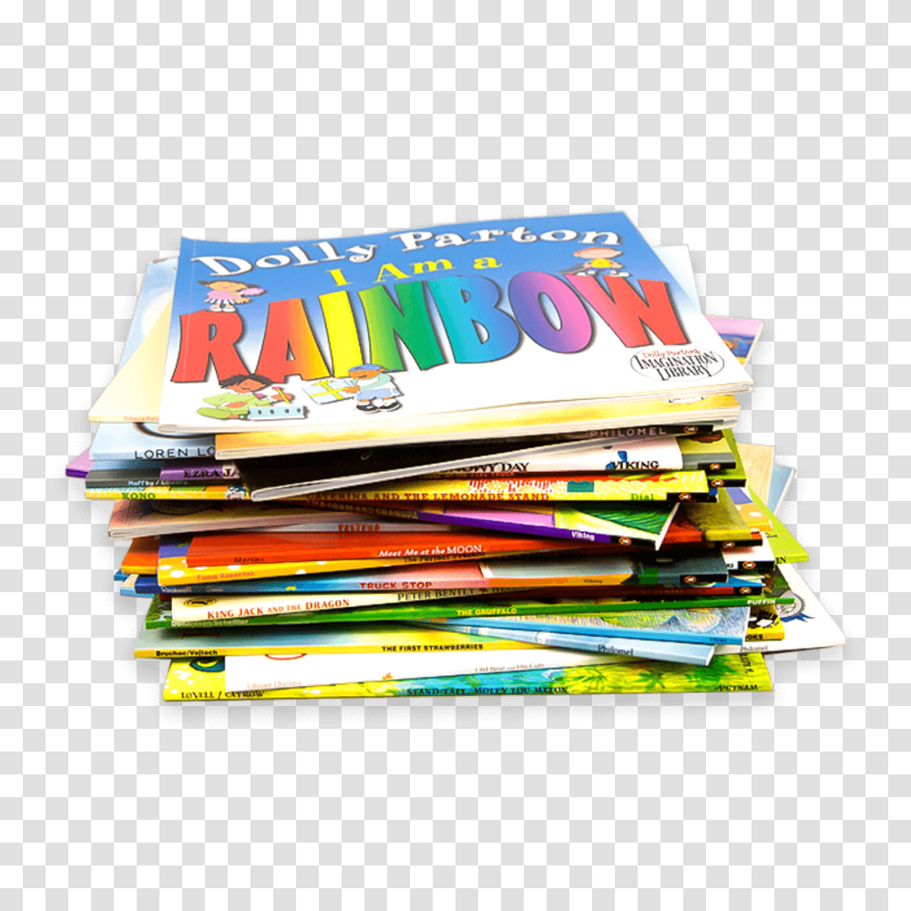 Dpil Rainbow Stack Of Books, Paper, File Transparent Png