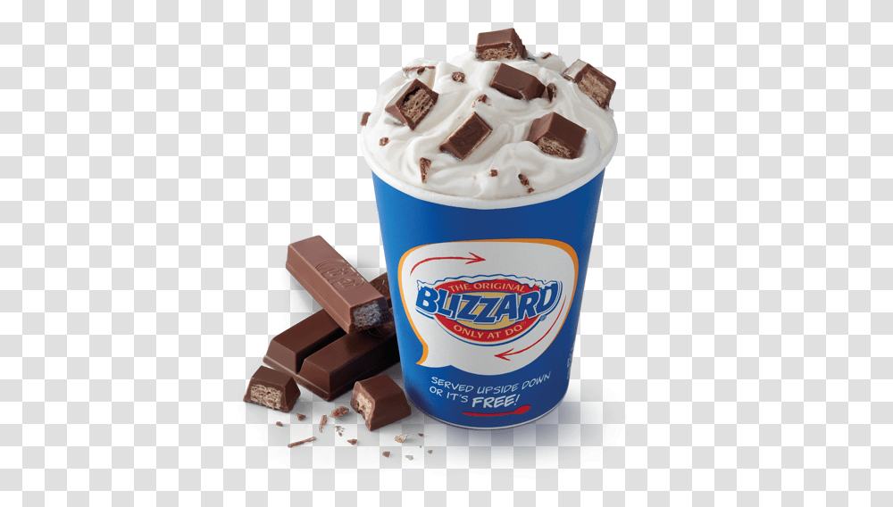 Dq Ice Cream Meet All Your Famous Favour Dairy Queen Kit Kat Blizzard, Dessert, Food, Creme, Chocolate Transparent Png