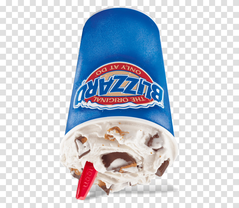 Dq Treats Blizzards Reeses2 Chocolate Brownie Extreme Blizzard, Cream, Dessert, Food, Creme Transparent Png