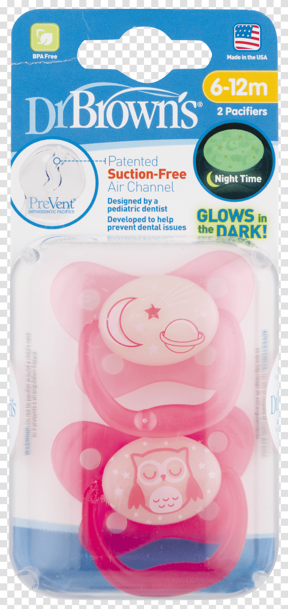 Dr Brown S Glows In The Dark Pacifiers M Pk Pack Browns Dr Brown Pacifier Glow In The Dark, Soap Transparent Png