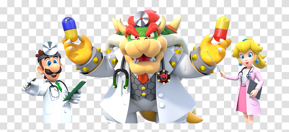 Dr Mario World Bowser, Person, Plant, Toy, Dish Transparent Png