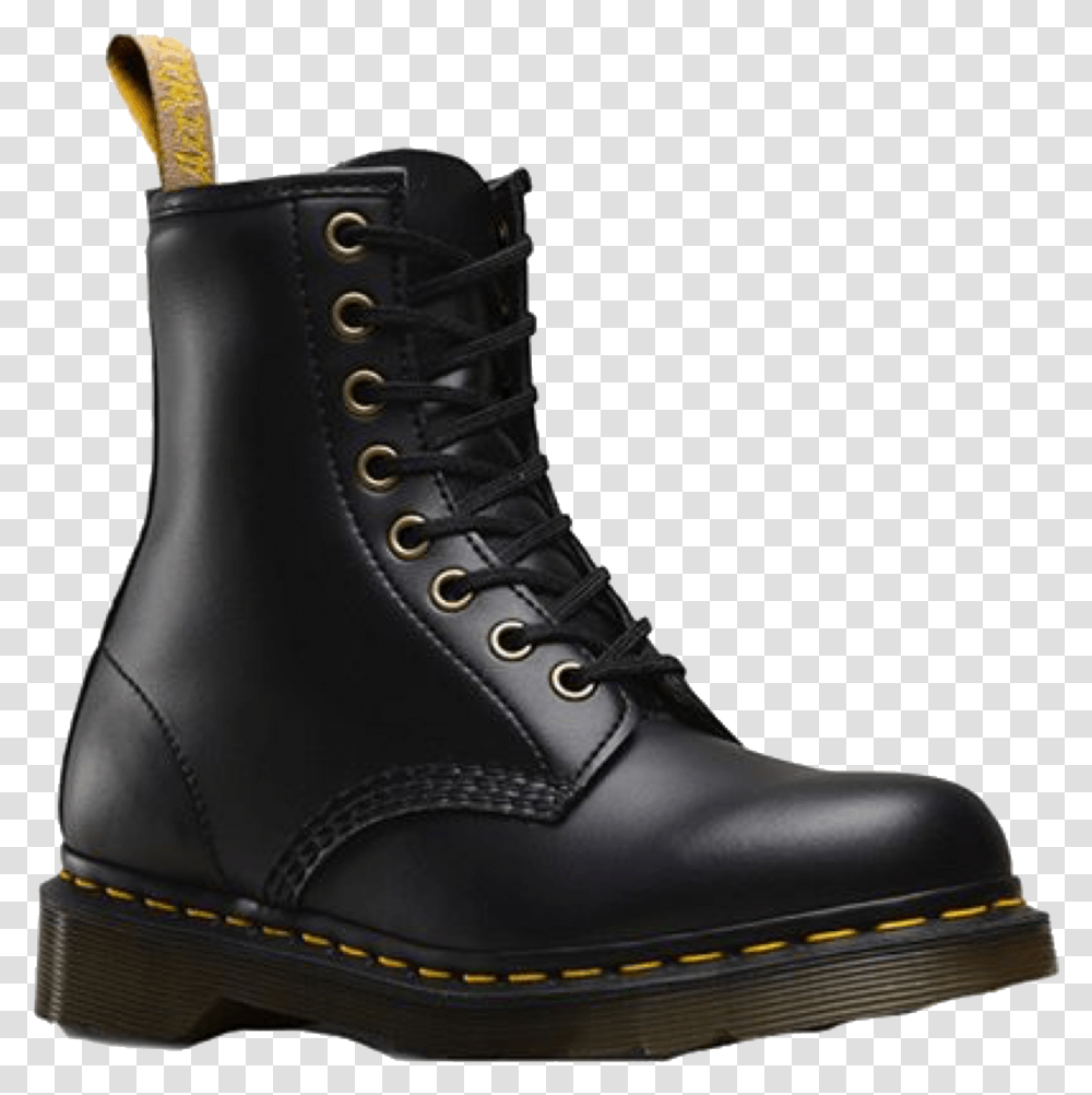 Dr Martens 1460 Vegan Black, Shoe, Footwear, Apparel Transparent Png