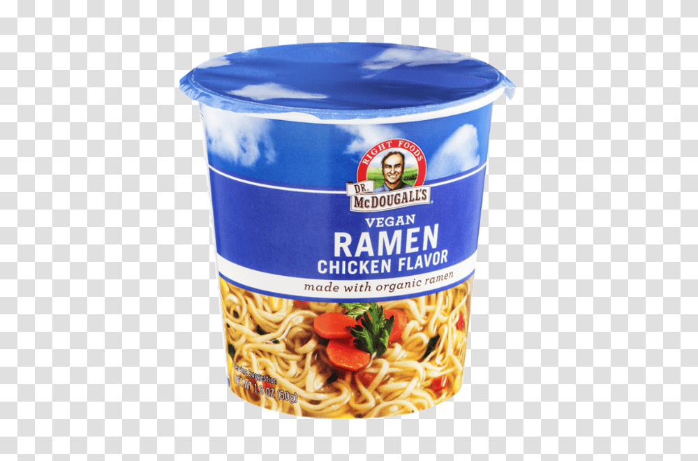 Dr Mcdougalls Vegan Ramen Chicken Flavor Reviews, Food, Pasta, Noodle, Milk Transparent Png