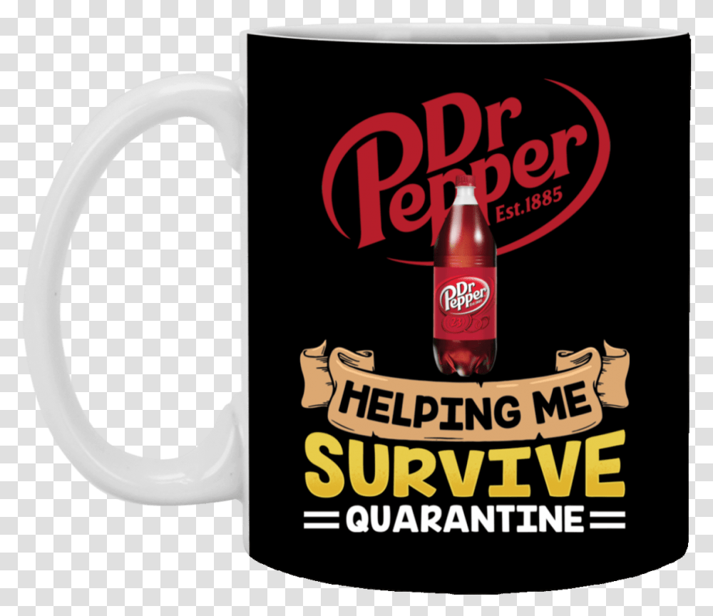 Dr Pepper Helping Me Survive Quarantine Coffee Mug Travel Mug Water Bottle Mug, Coffee Cup, Latte, Beverage, Drink Transparent Png