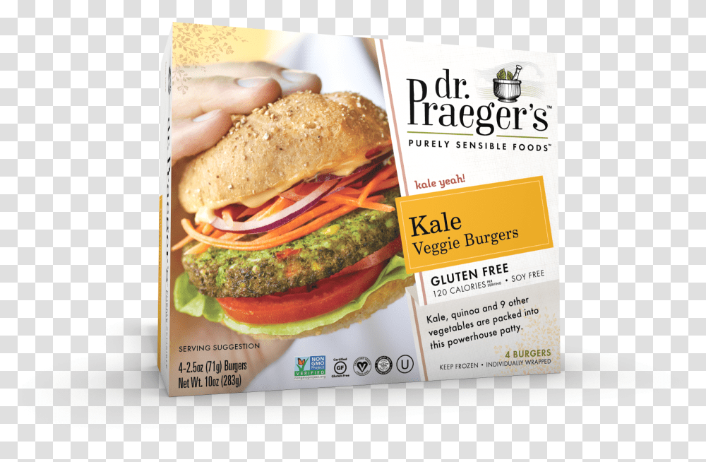 Dr Praeger's Kale Veggie Burgers, Food, Advertisement, Flyer, Poster Transparent Png