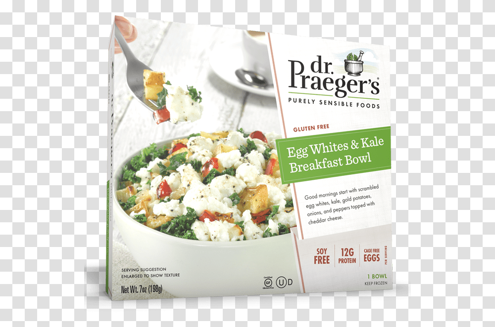 Dr Praeger's Egg Whites & Kale Breakfast Bowl Dr Breakfast Bowl, Flyer, Poster, Paper, Advertisement Transparent Png
