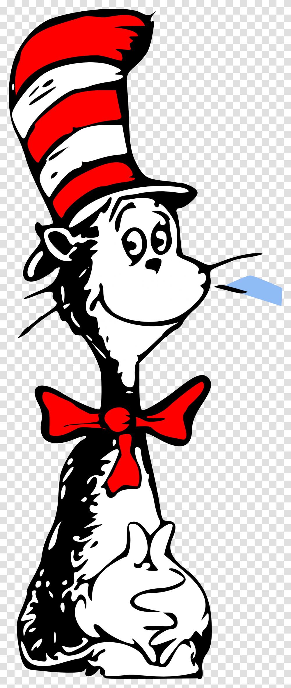 Dr Seuss Characters Cat In The Hat Character, Stencil Transparent Png