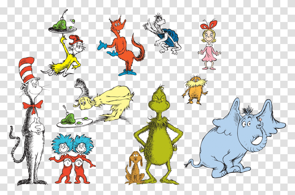 Dr Seuss Characters Free Clip Art Dr Seuss Characters, Coat, Pattern Transparent Png