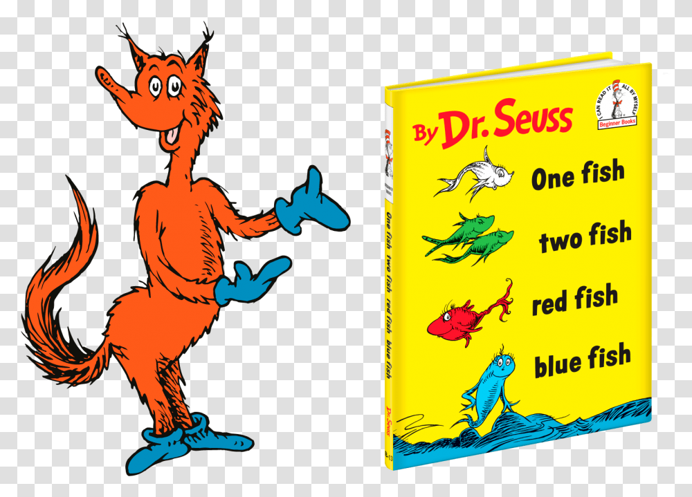 Dr Seuss Clipart Reading One Fish Two Fish Book, Poster, Advertisement, Person, Flyer Transparent Png