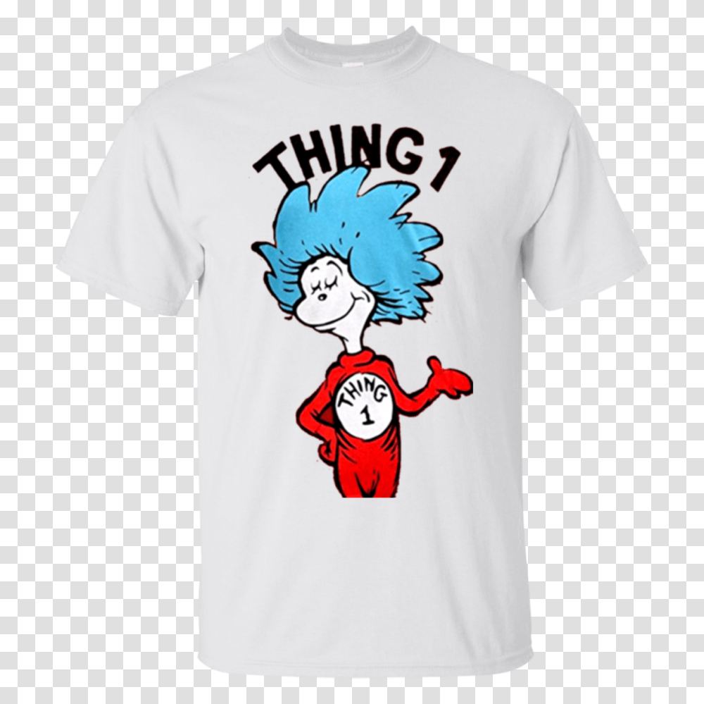 Dr Seuss Thing Or Thing Adult T Shirt Hoodie Sweater, Apparel, T-Shirt, Person Transparent Png