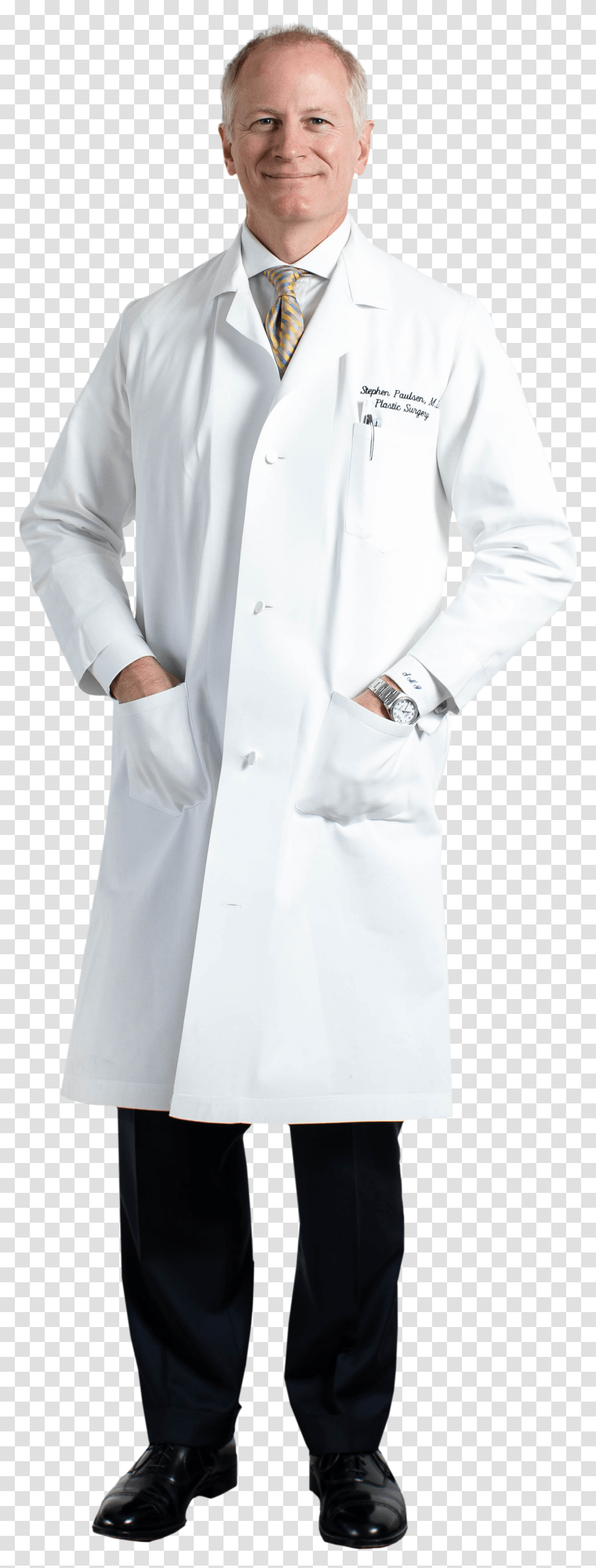 Dr Stephen Paulsen Tulsa Plastic Surgeon Standing, Apparel, Lab Coat, Person Transparent Png