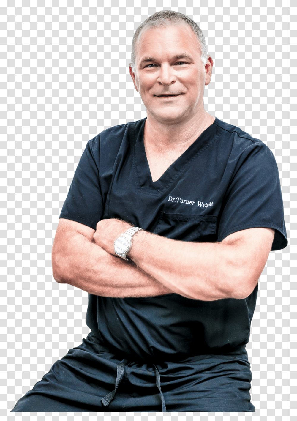 Dr Turner Wright Sitting, Person, Human, Doctor, Surgeon Transparent Png