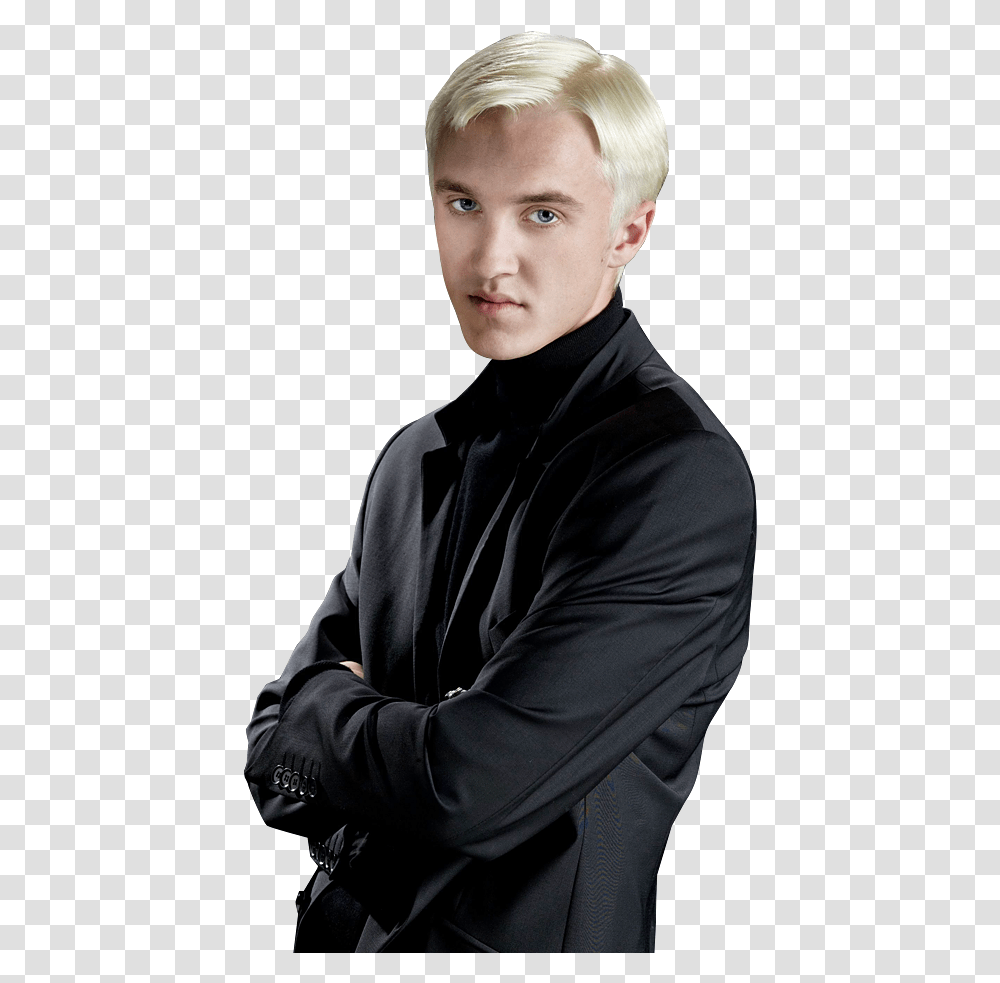 Draco Malfoy, Person, Suit, Overcoat Transparent Png