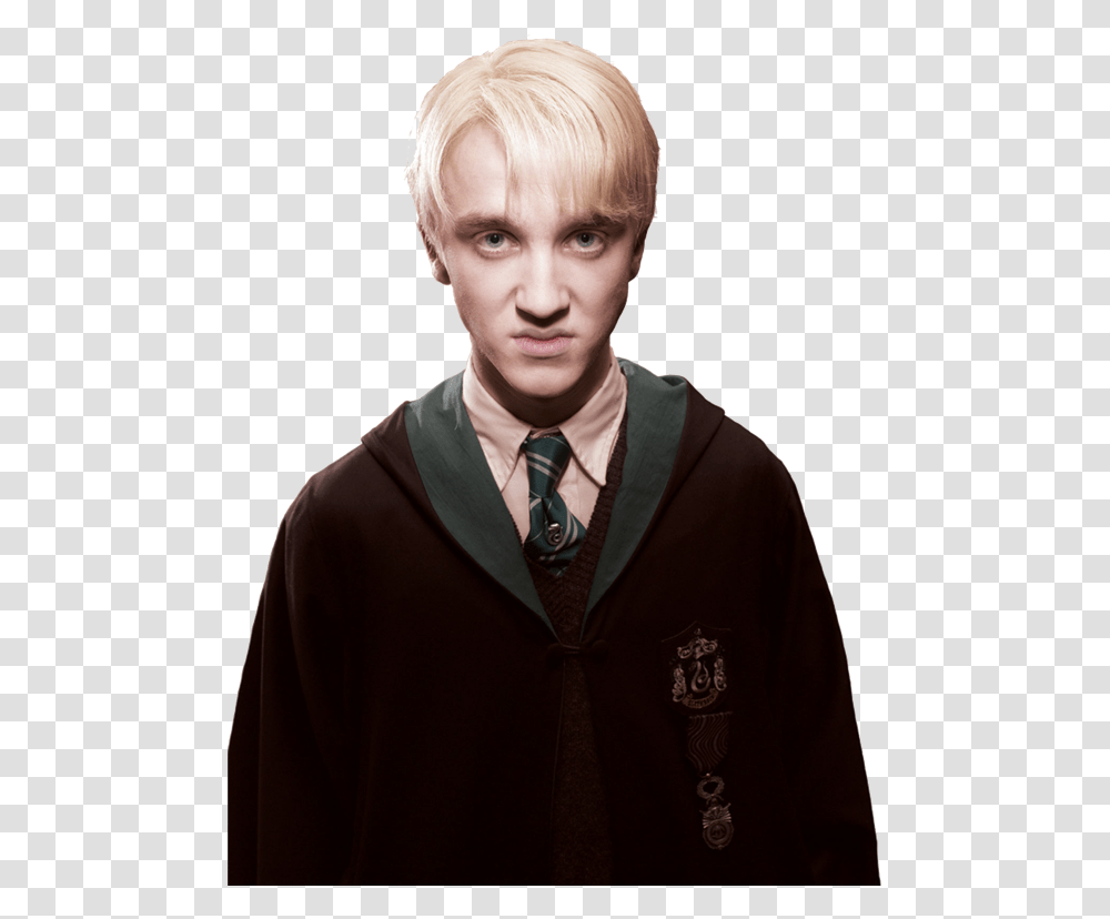 Draco Malfoy No Background Download Draco Malfoy, Person, Tie, Face Transparent Png