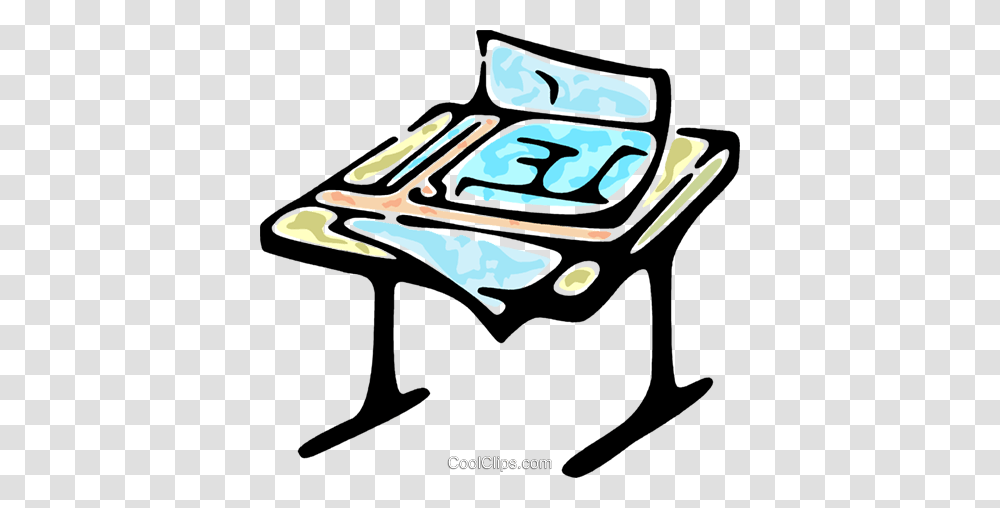 Drafting Table Royalty Free Vector Clip Art Illustration, Appliance, Oven, Bench, Furniture Transparent Png