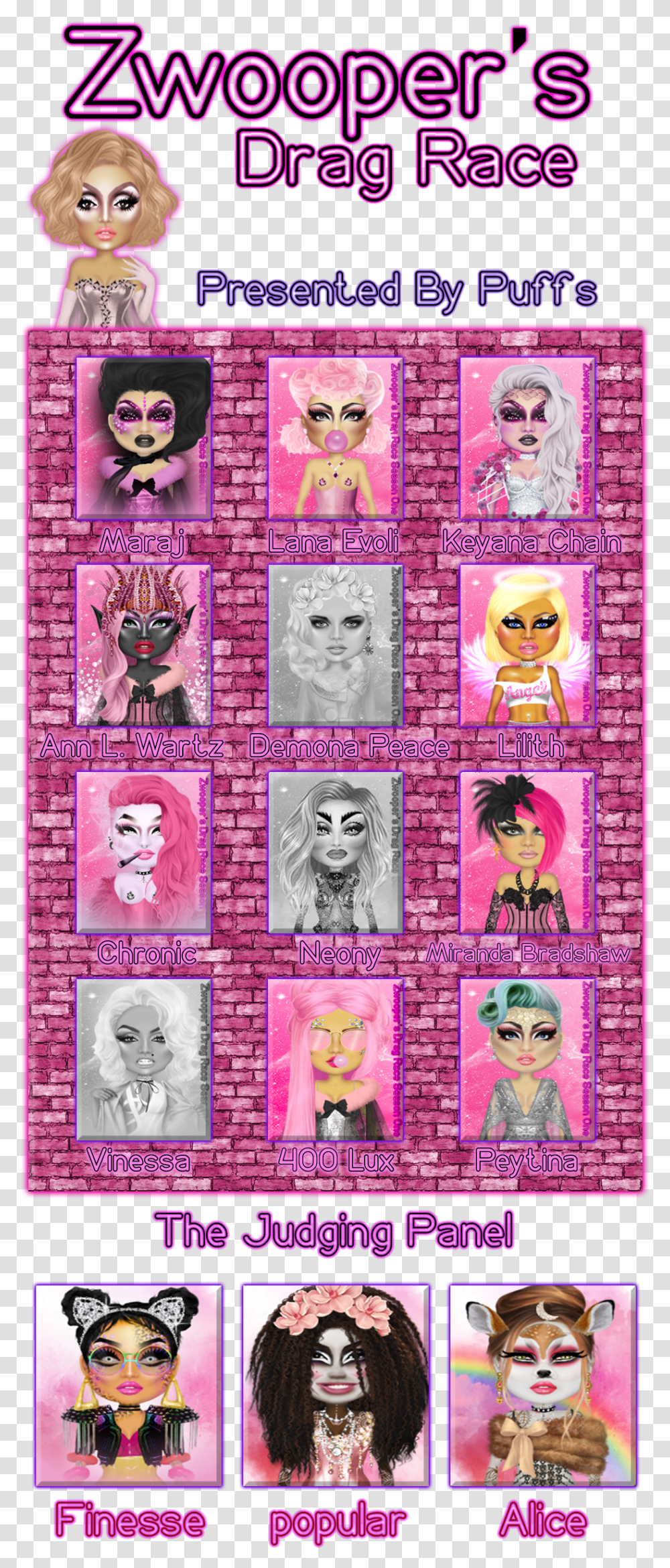 Drag Queen Collage, Poster, Advertisement, Doll, Toy Transparent Png